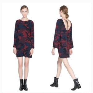 Zara red camo dress